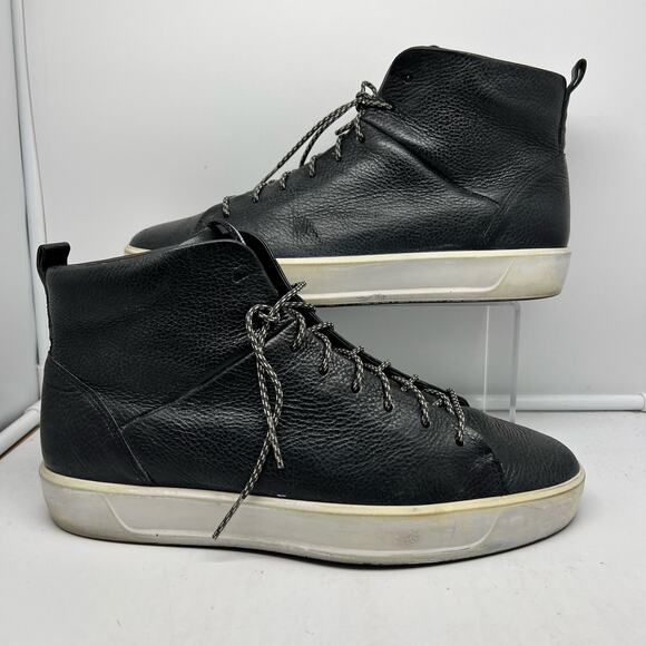 Ecco Boots Mens 44 Danish Design Leather Chukka Black US 10-10.5 - Picture 1 of 11